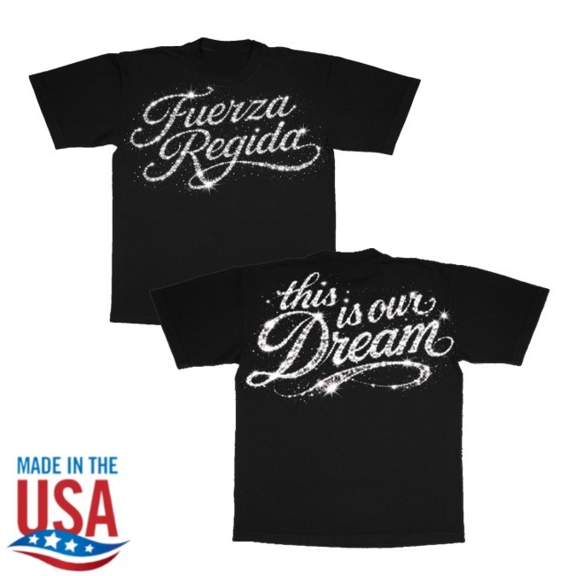 Fuerza Regida Shop Merch Diamantes Black Tshirt