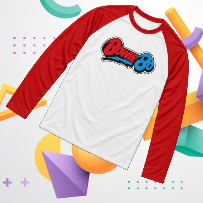 David Bowie Merch Shop Bowie 80 Color Logo Baseball Tee