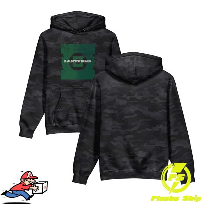 Dc Shop Merch Lanterns Hoodie Black Camo Logo