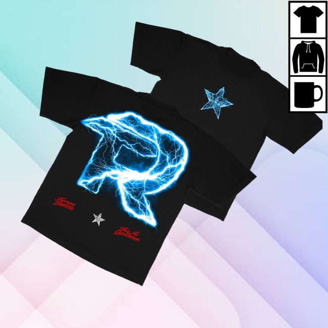 Fuerza Regida Shop Merch Lightning Black Tshirt